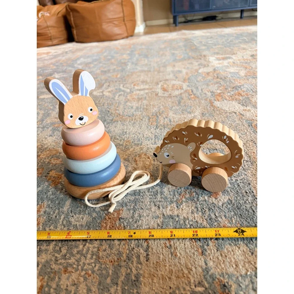 Speedy Monkey 'My‎ First Toy Box' Bunny Stacker & Hedgehog Pull Toy Baby Toy Set